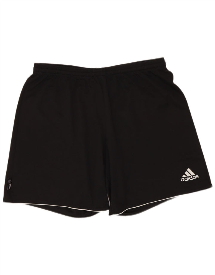 Ανδρικό αθλητικό σορτς ADIDAS Climalite από μεσαίο μαύρο πολυεστέρα