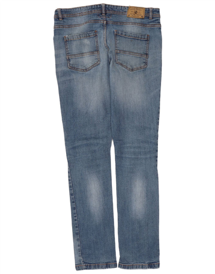 DACK'S Mens Slim Jeans IT 50 Large W34 L31 Blue Cotton