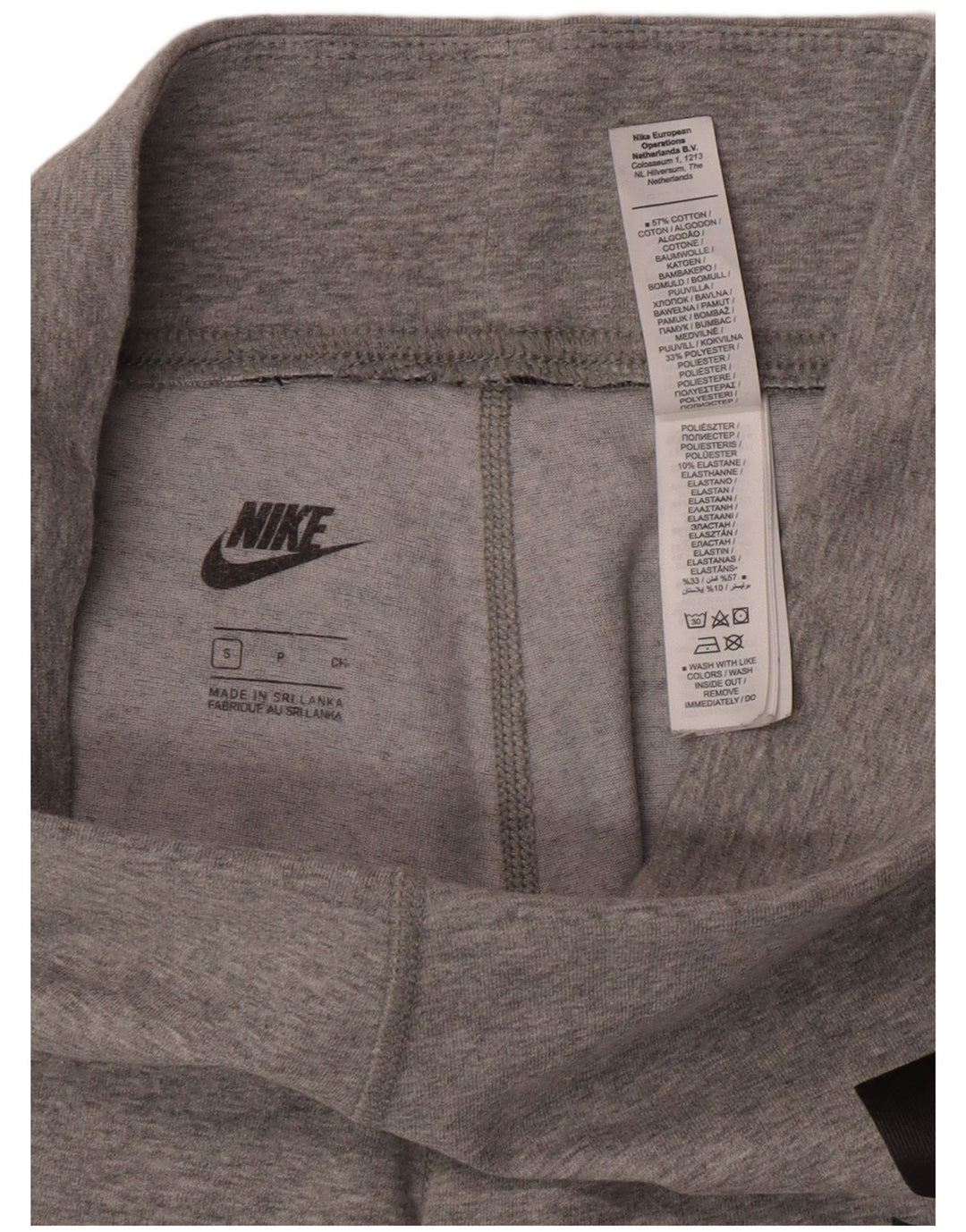 Nike Womens Graphic Leggings UK 8 Small Grey Flecked Cotton