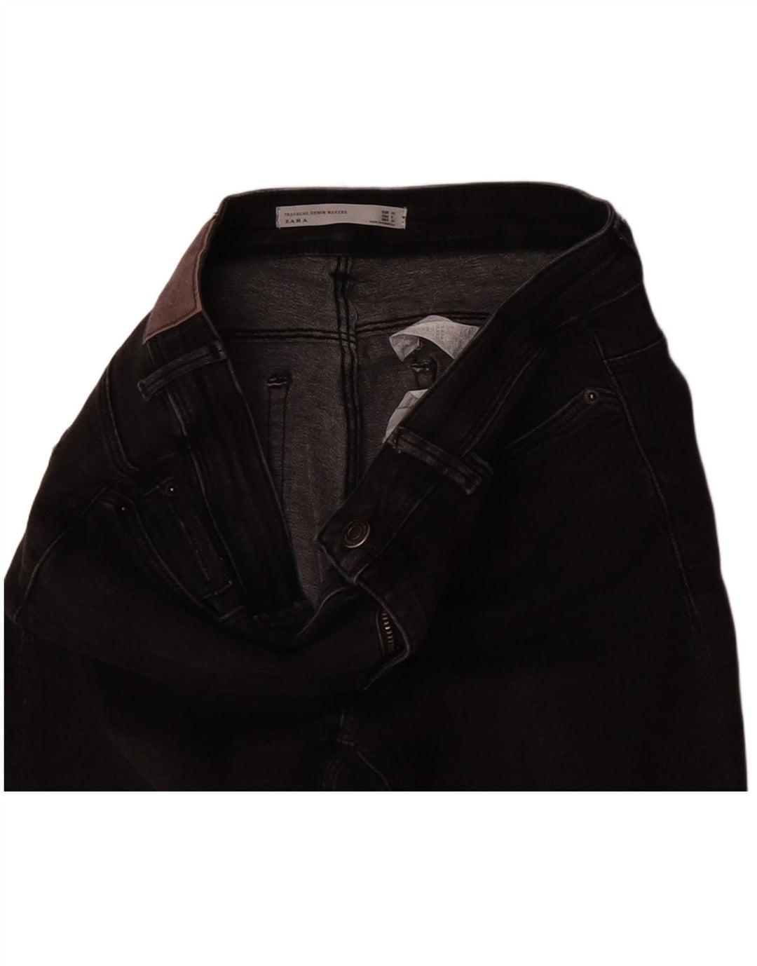 ZARA Womens Slim Fit Cropped Jeans EU 40 Medium W28 L24 Black
