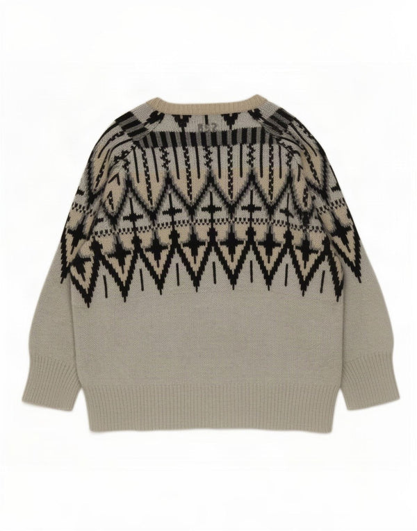 Odd Molly Pull col bateau pour femme UK 16 Large Gris Fair Isle