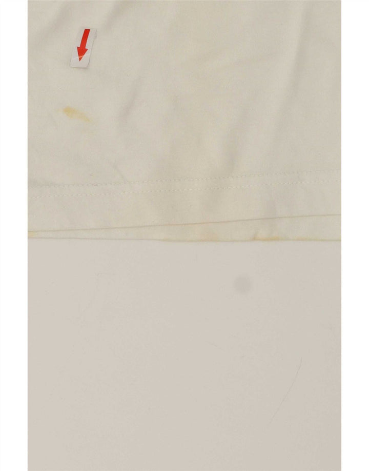 Lotto Mens Polo Shirt Large White Geometric