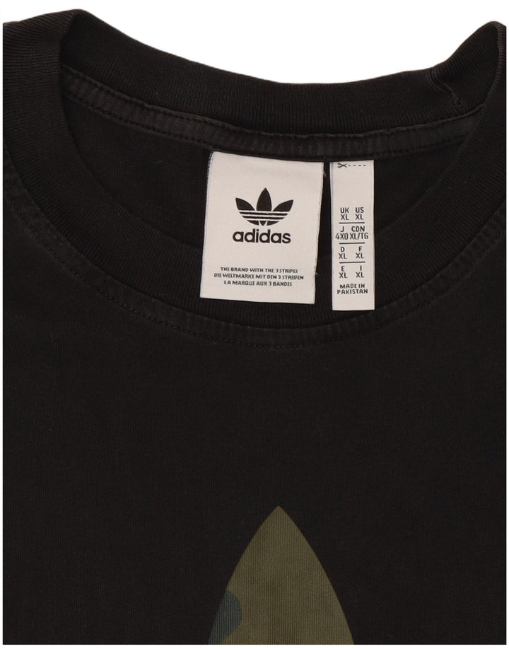 Adidas Mens Graphic T-Shirt Top XL Black