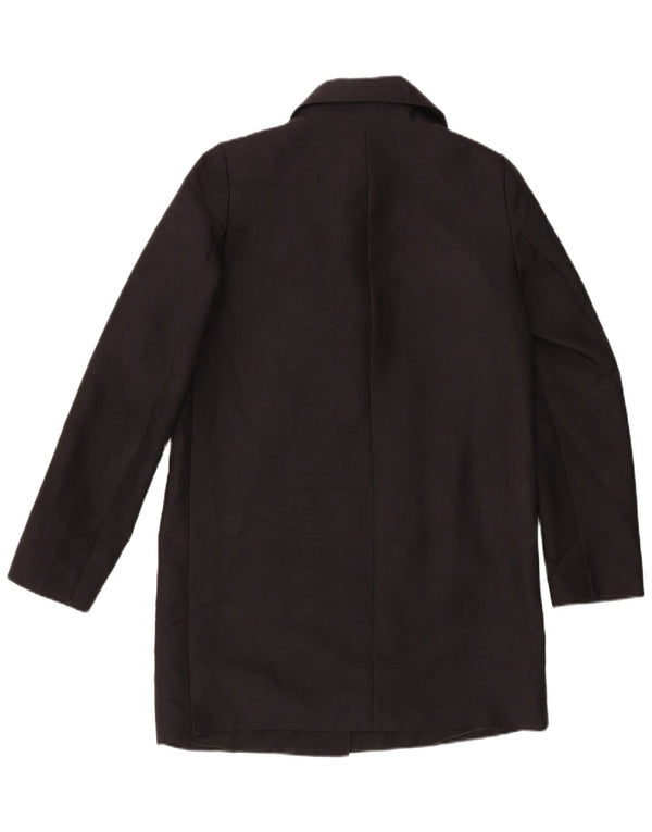 Zara Damen Übergroßer Mantel UK 10 Small Schwarz