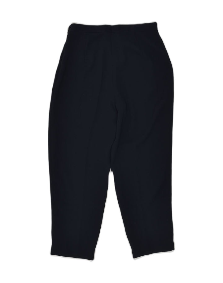 VINTAGE Mens Tapered Cropped Trousers W26 L24 Navy Blue Polyester | Vintage Vintage | Thrift | Second-Hand Vintage | Used Clothing | Messina Hembry 