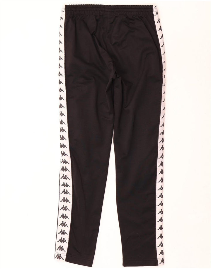 Kappa Mens Graphic Tracksuit Trousers Small Black Colourblock Polyester