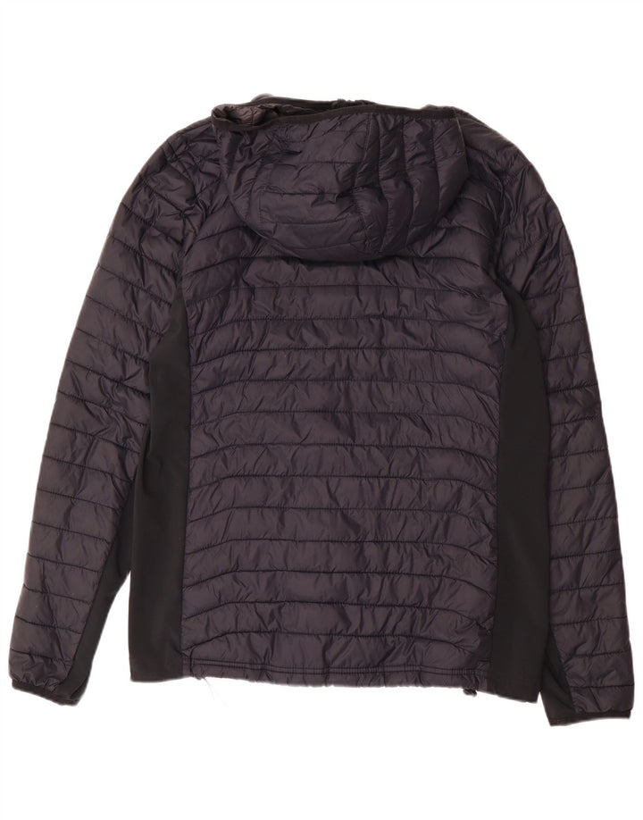Columbia Polstret jakke med hætte til mænd Medium Marineblå Colourblock Nylon