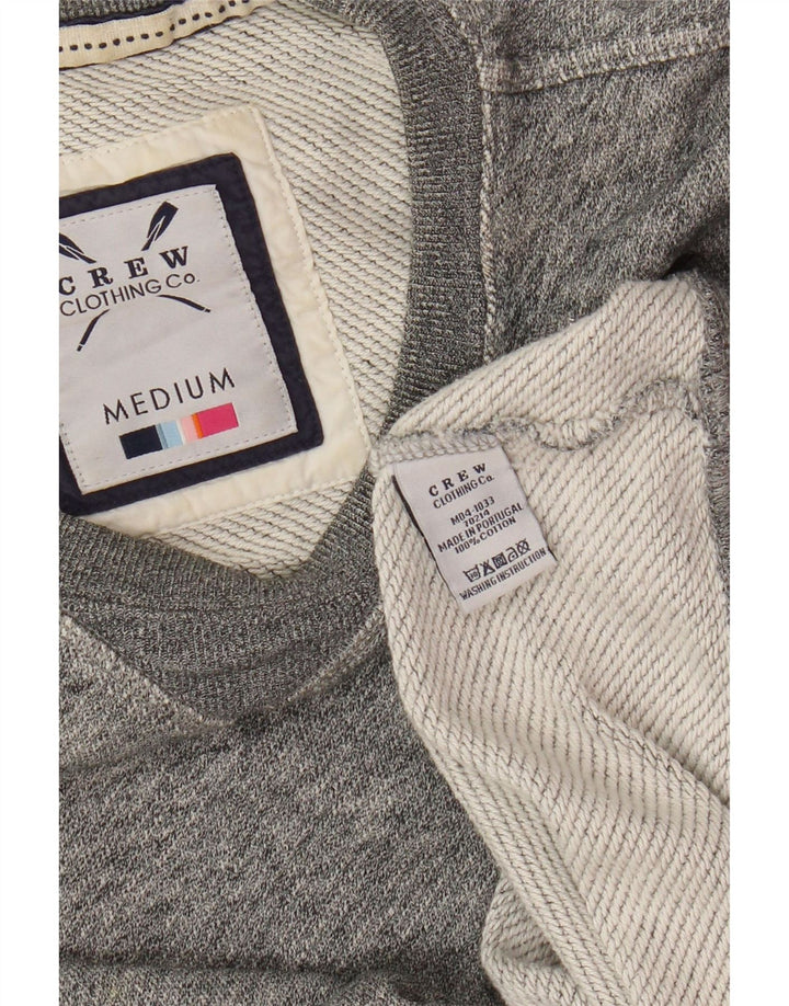 Crew Clothing Hombre Sudadera Jumper Gris Medio Algodón Moteado