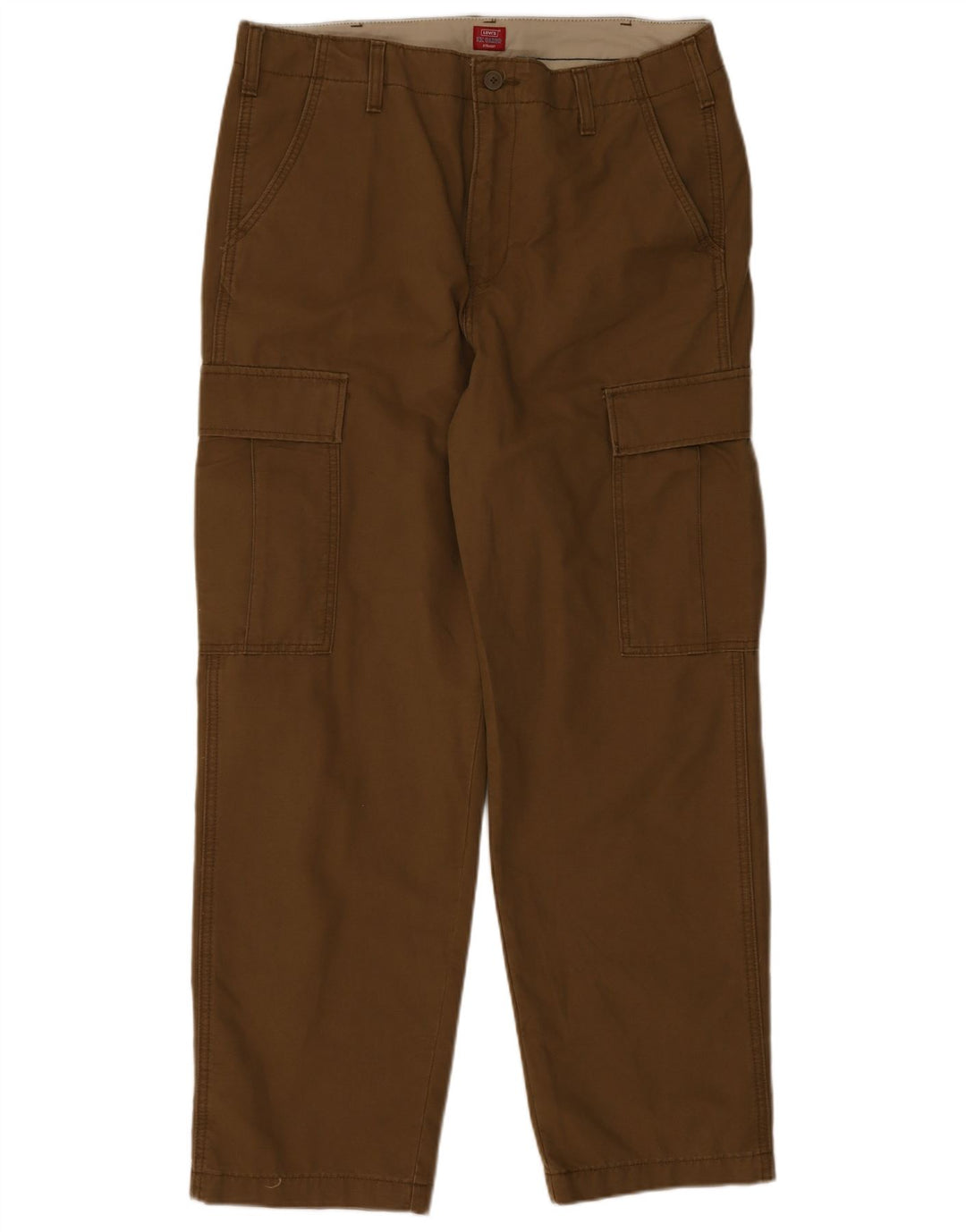 Levi's Mens Straight Cargo Trousers W36 L30 Brown Cotton