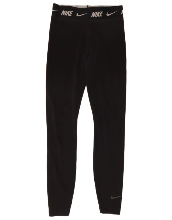 Nike Damen Tight Fit Leggings UK 8 Small Schwarz Baumwolle
