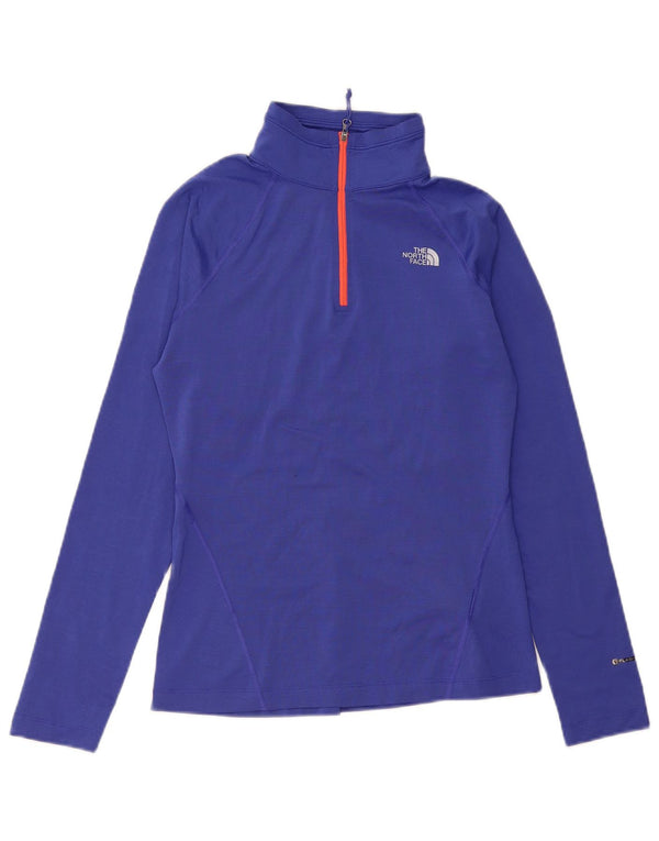 Женский пуловер с воротником на молнии The North Face, топ UK 12, средний синий цвет
