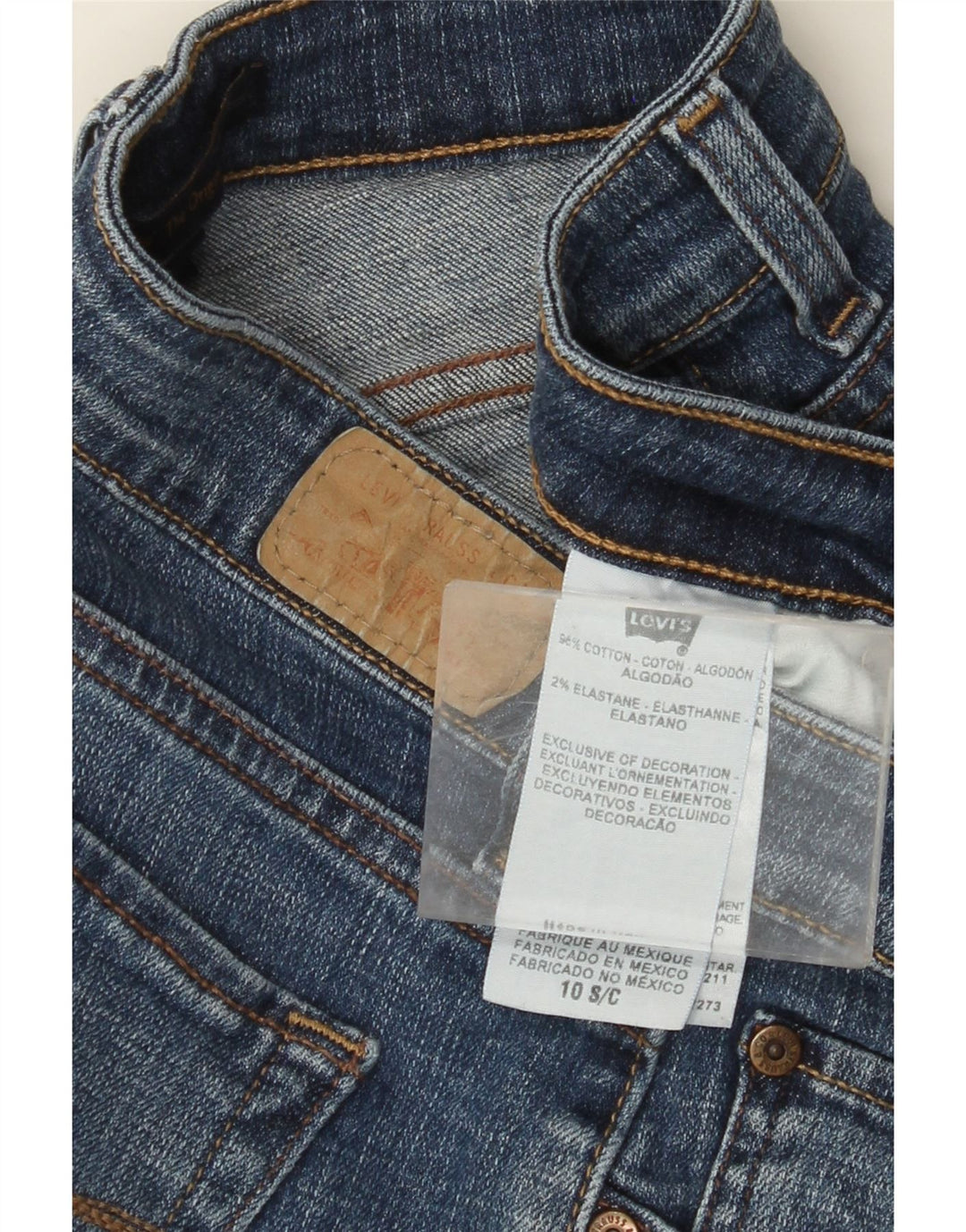 LEVI'S Womens Straight Jeans US 10 Large W30 L29 Blue Cotton