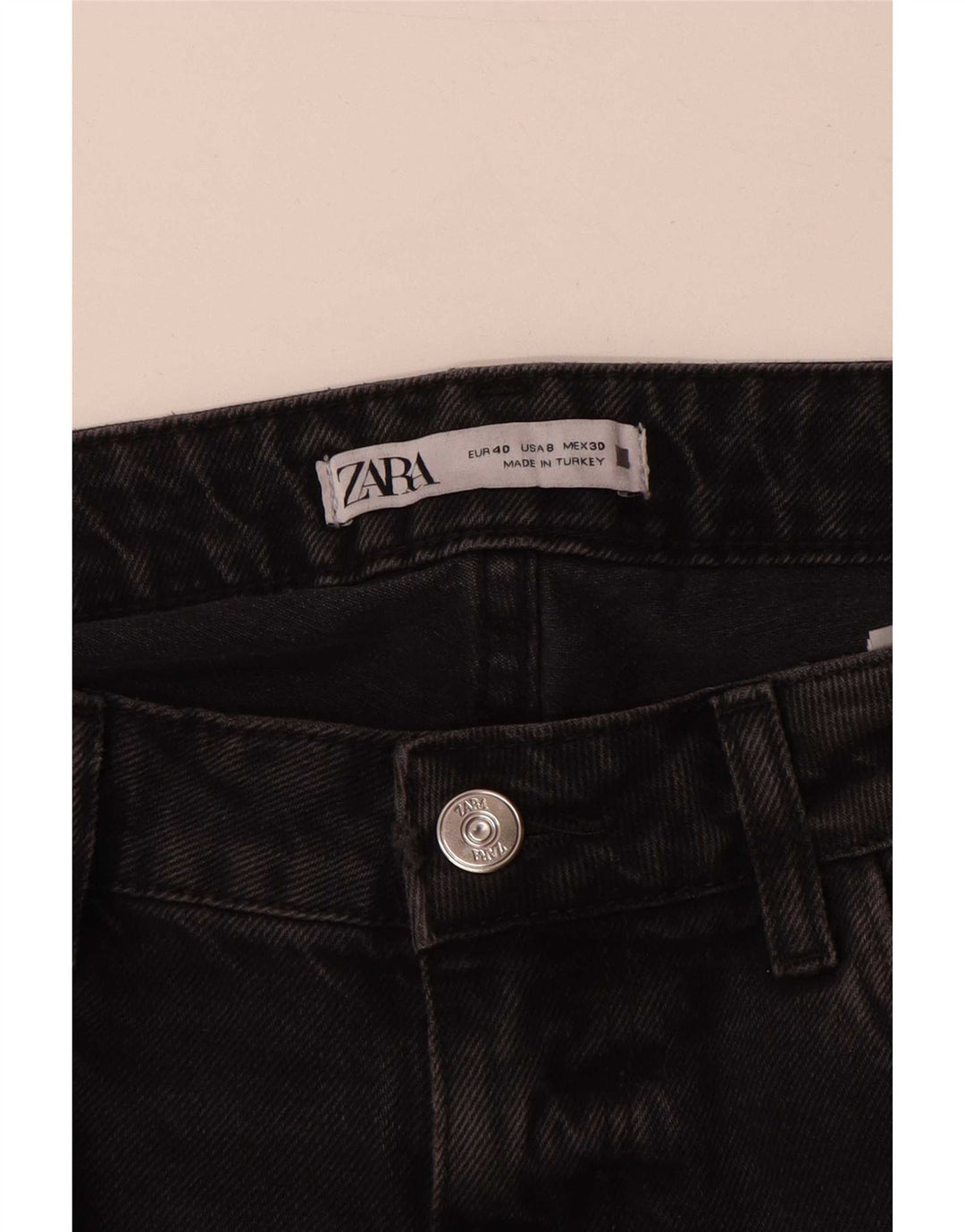 Zara Dame Straight Jeans EU 40 Medium W30 L29 Grå Bomuld
