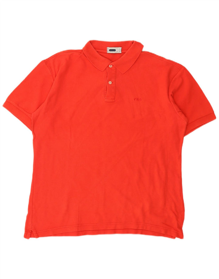 Fila Mens Polo Shirt Medium Red Cotton