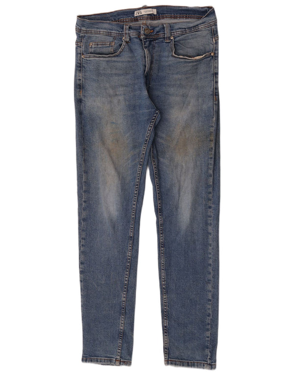 Zara Mens Slim Jeans EU 42 Grande W32 L32 Algodón Azul