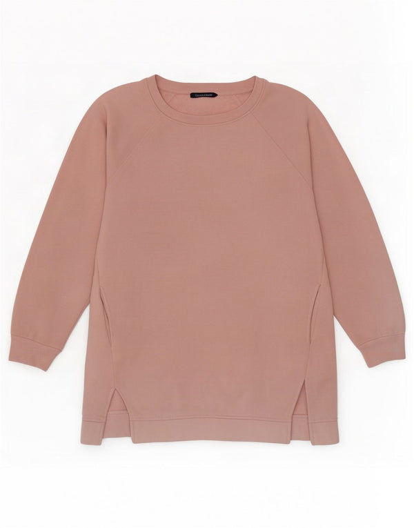 Felpa da donna Marks & Spencer UK 14 grande cotone rosa