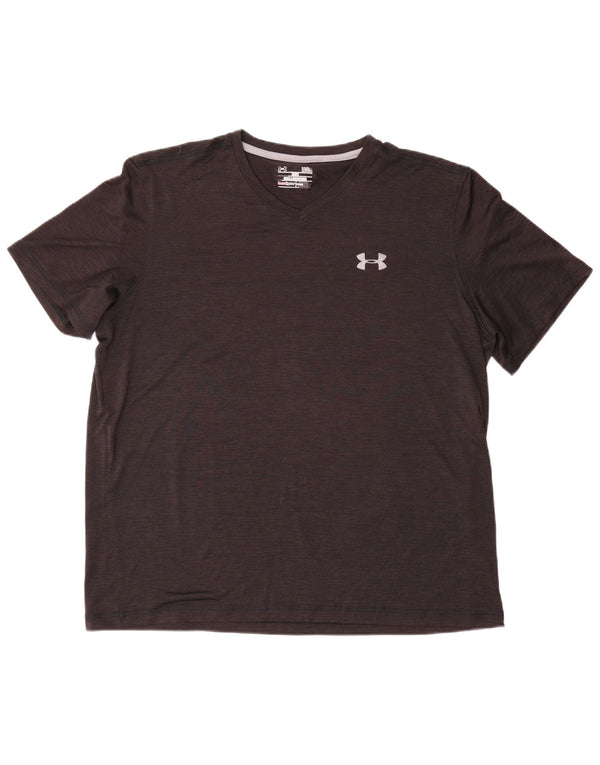 T-shirt a maniche corte da uomo Under Armour Top grande nera screziata