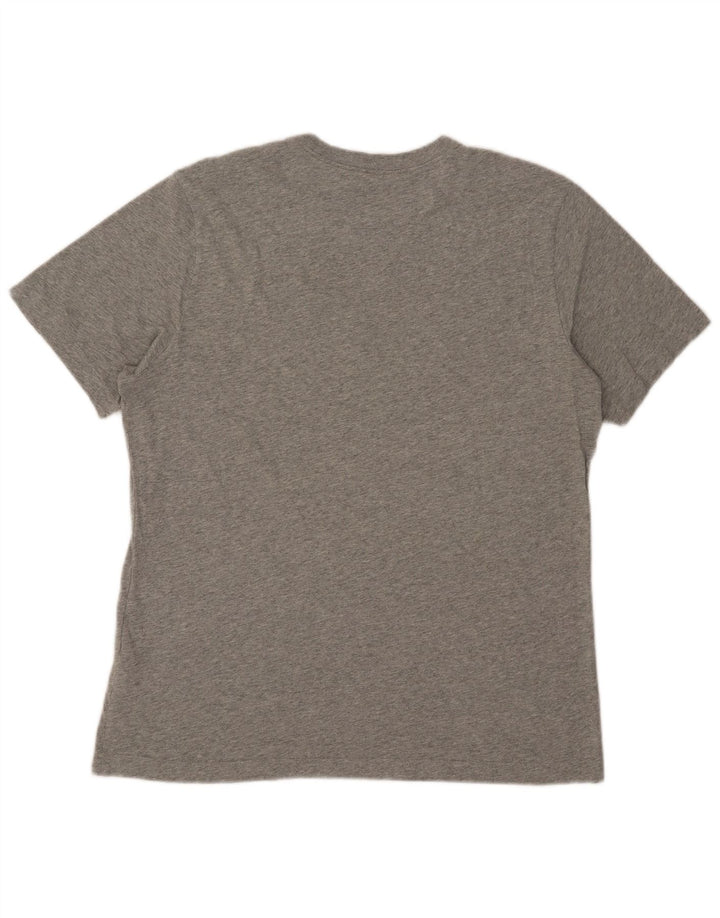 Camiseta Nike masculina gráfica Top algodão cinza médio