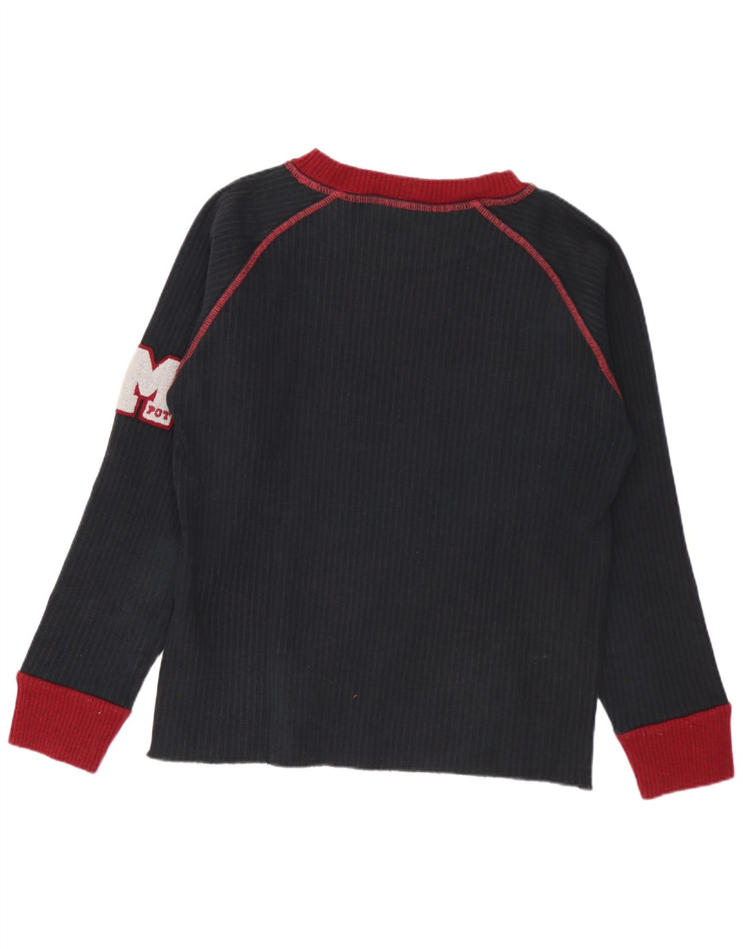 Meltin' Pot Herren-Oberteil, langärmelig, Mittelschwarz, Colourblock-Baumwolle