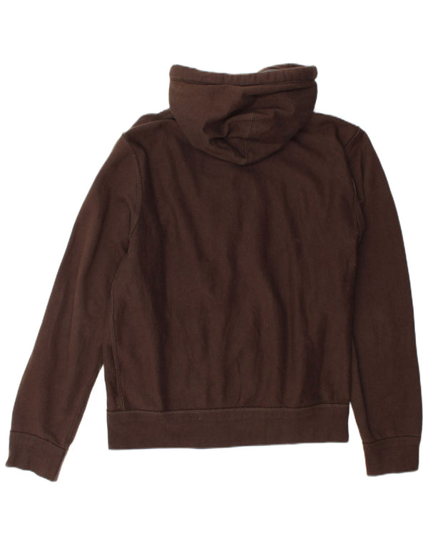 Zara Mens Graphic Zip Sudadera con capucha EU 40 Marrón medio