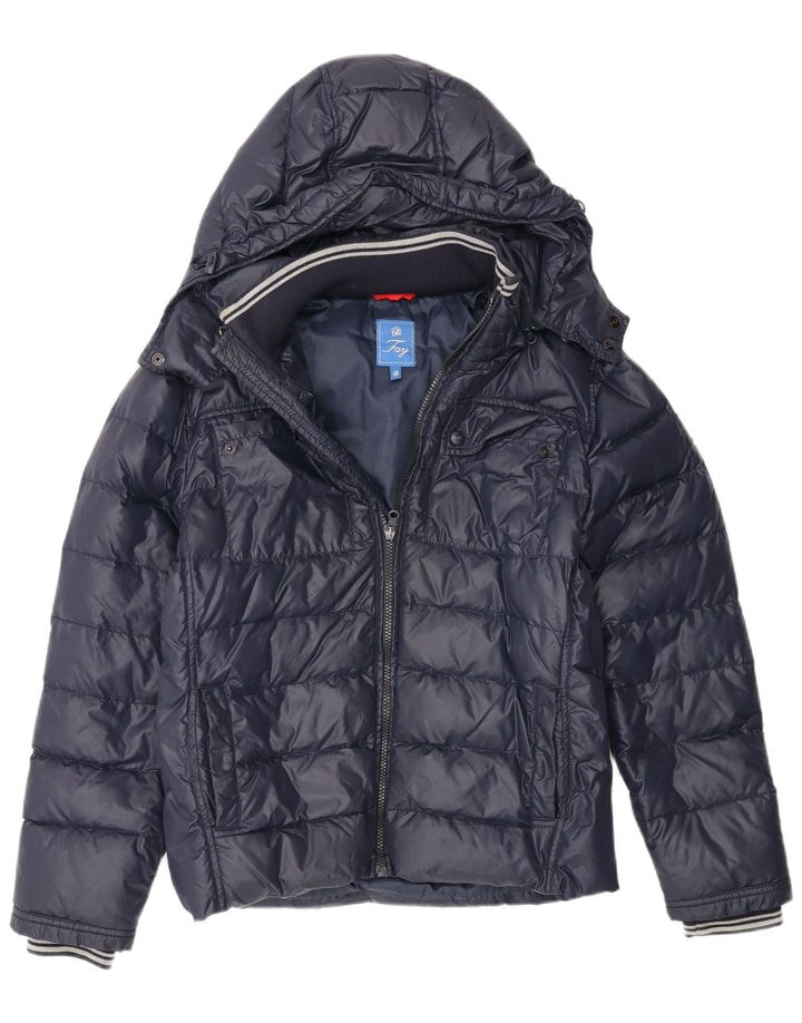 Fay Girls Hooded Padded Jacket 12-13 Years Navy Blue