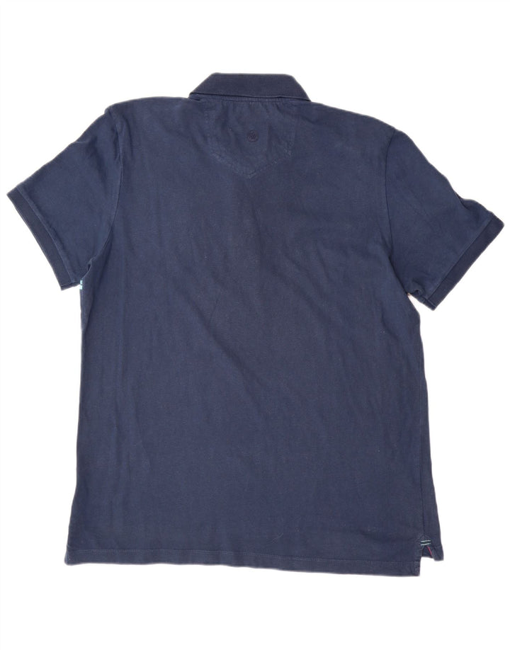 Fat Face Mens Polo Shirt XL Navy Blue Striped