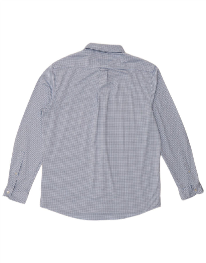 Musto Mens Shirt Large Blue Gingham Polyester