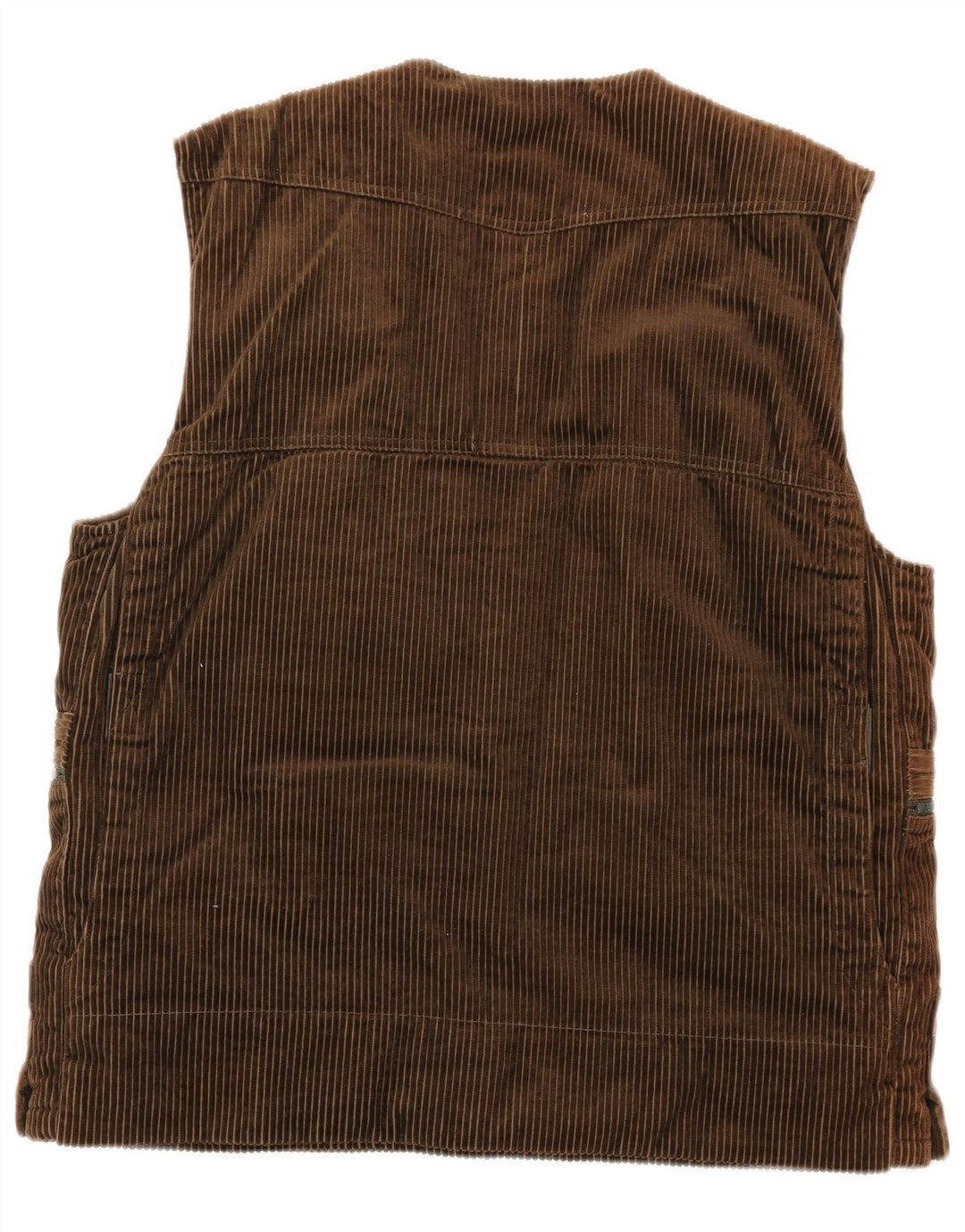 ESSE EMME  Mens Corduroy Gilet IT 48 Medium Khaki Cotton