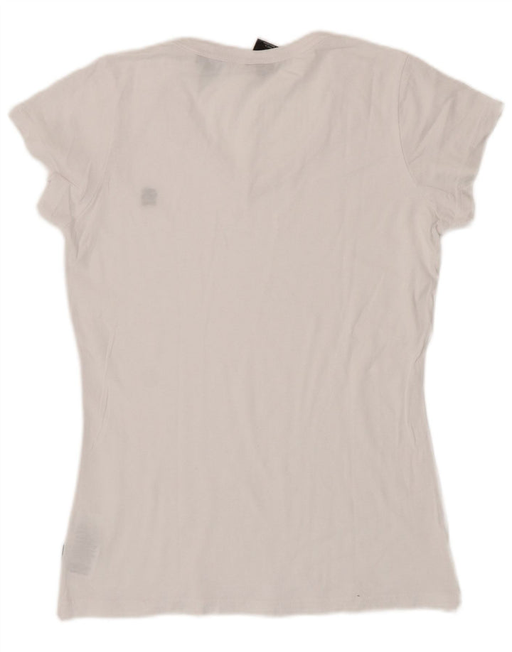 G-Star Womens T-Shirt Top UK 12 Medium White Cotton
