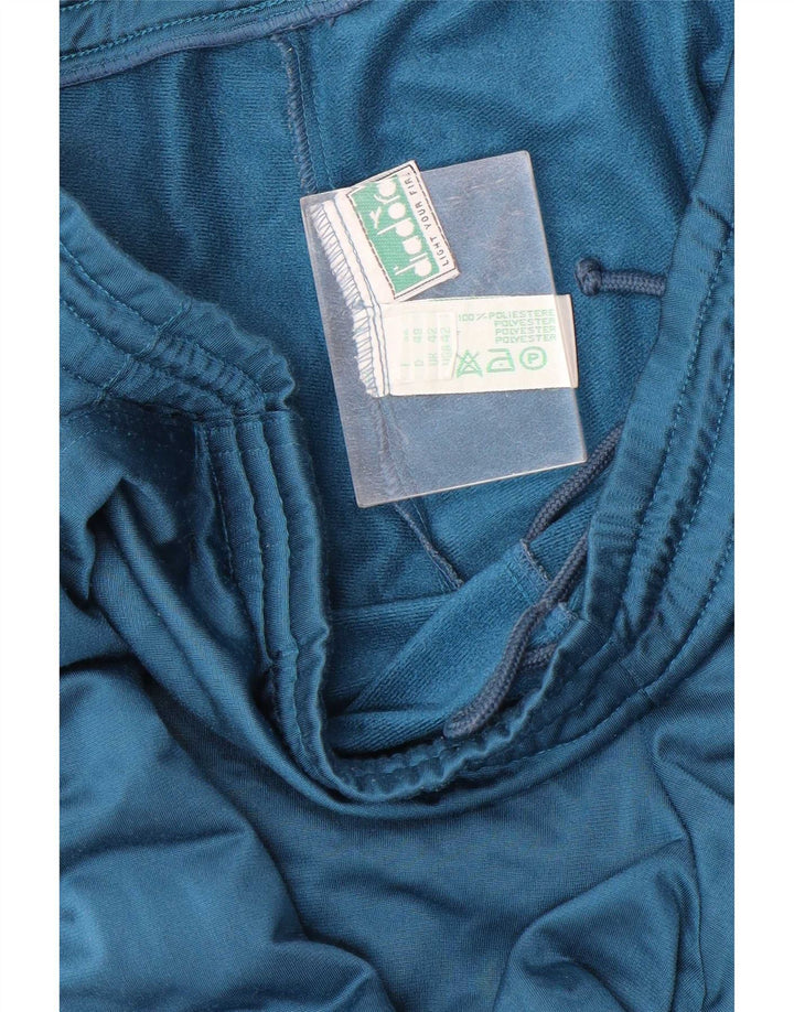 Diadora Mens Graphic Full Tracksuit UK 42 Large Blue Colourblock Polyester