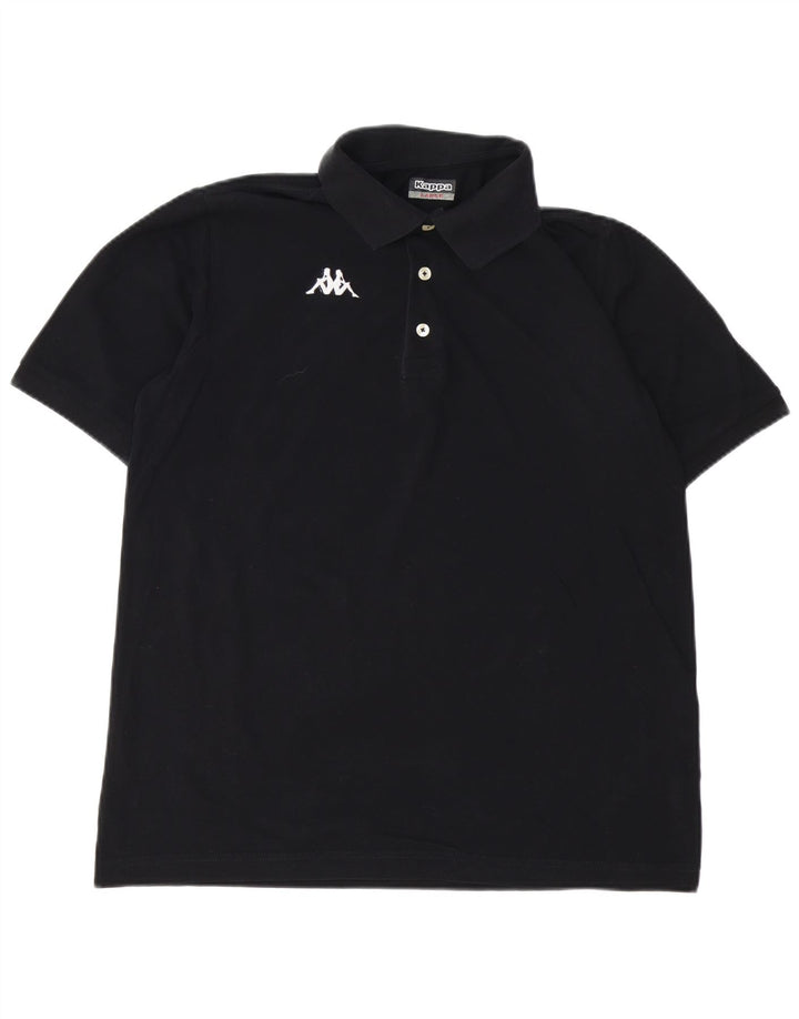 Kappa Mens Polo Shirt Large Black Cotton