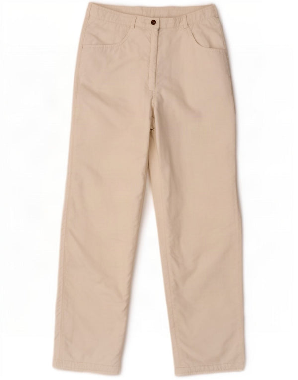 Pantaloni dritti da donna Cerruti 1881 giacca a vento UK 14 Large W32 L32 Bianco