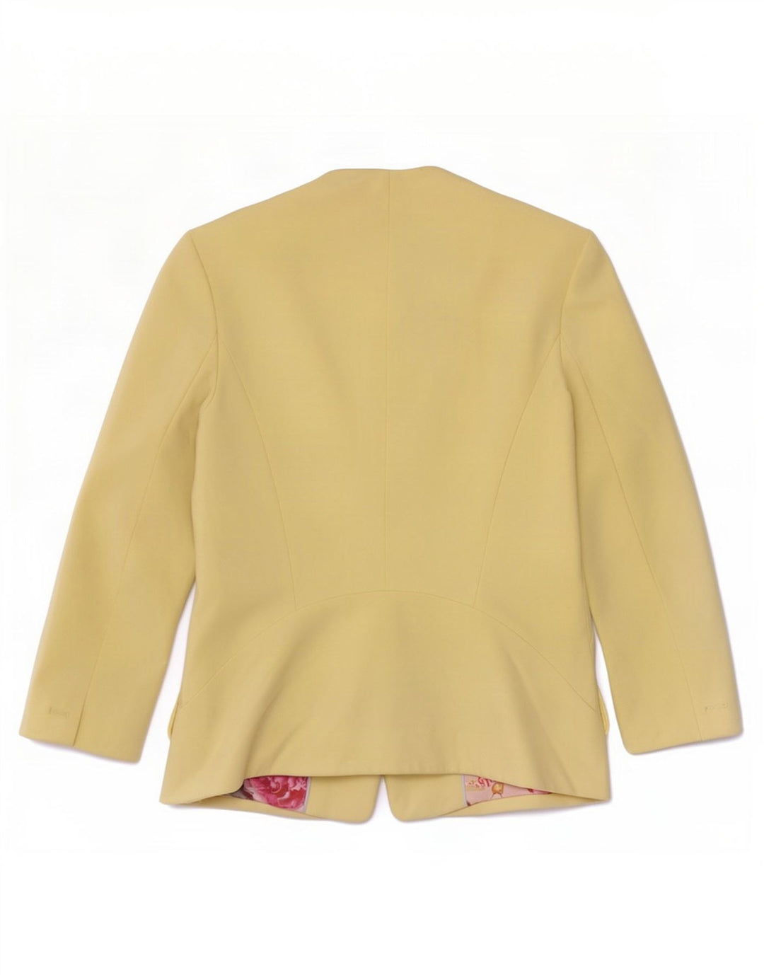 Ted Baker Damen-Blazer mit 3/4-Ärmeln und 1 Knopf, Größe 3, Mittelgelb