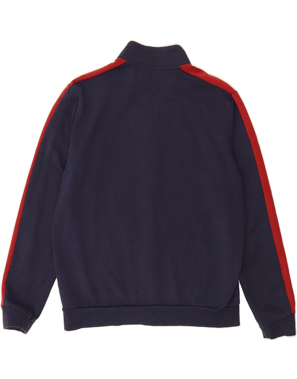 PUMA Mens Tracksuit Top Jacket Medium Navy Blue Colourblock Cotton