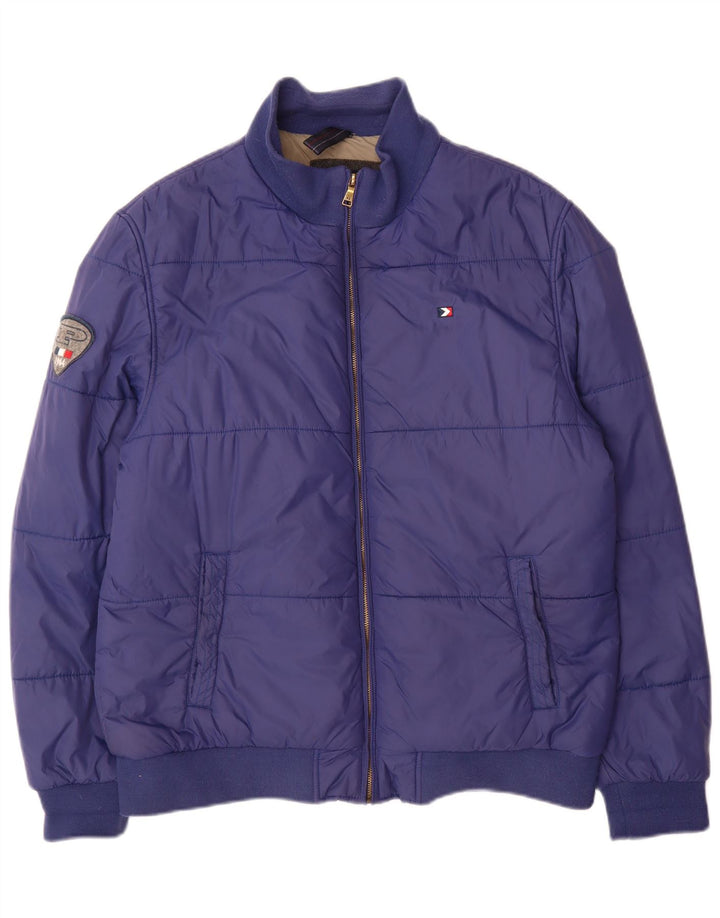 Peckott Mens Padded Jacket UK 44 2XL Navy Blue Polyamide
