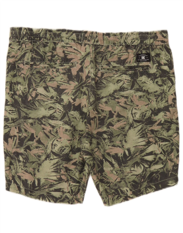 DC Mens Sport Shorts Small Green Camouflage Cotton