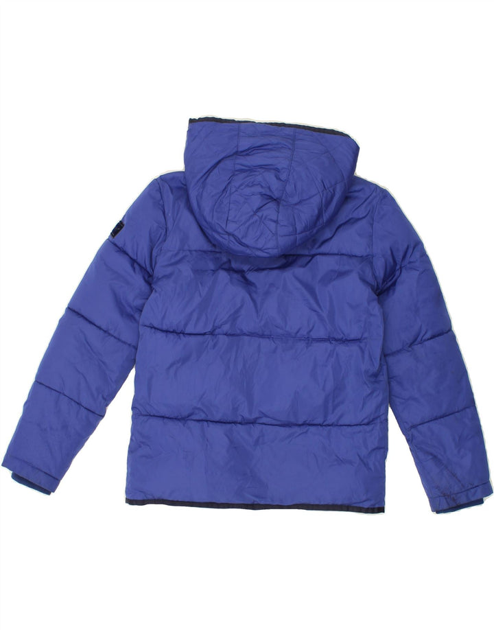 JECKERSON Girls Hooded Padded Jacket 11-12 Years Blue Polyester Vintage Jeckerson and Second-Hand Jeckerson from Messina Hembry 