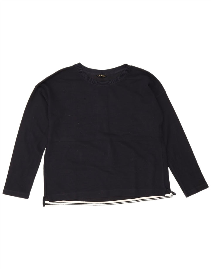 Massimo Dutti Top Mujer Manga Larga UK 46 Large Azul Marino
