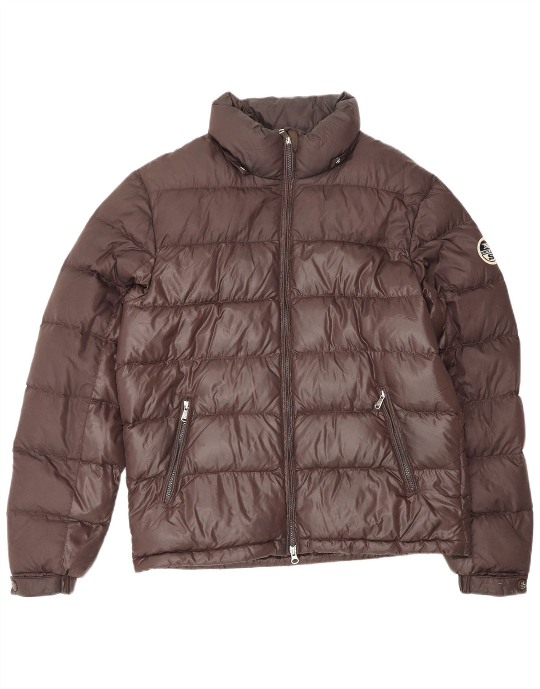 NORTH SAILS Mens Padded Jacket UK 38 Medium Brown Polyamide
