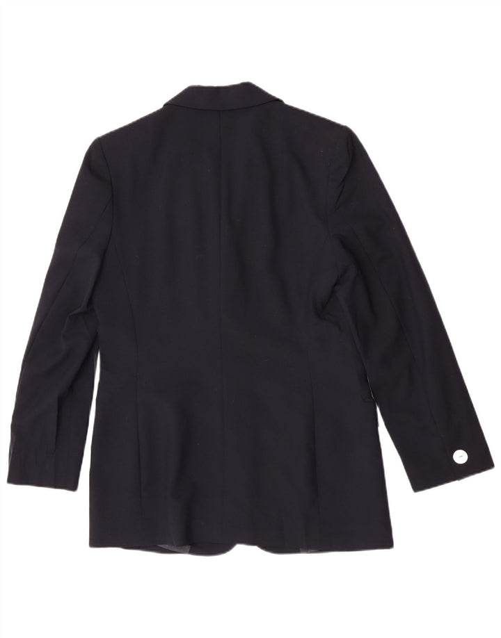 Luisa Spagnoli Womens 3 Button Blazer Jacket IT 44 Medium Navy Blue