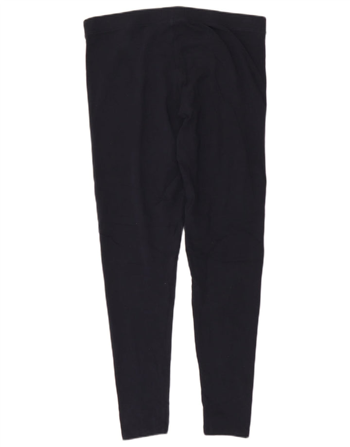 Marks & Spencer Leggings Femme UK 14 Large Bleu Marine Coton