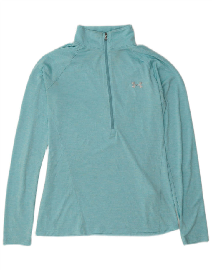 Under Armour Dame Heat Gear Pullover Træningsdragt Top UK 14 Medium Blue