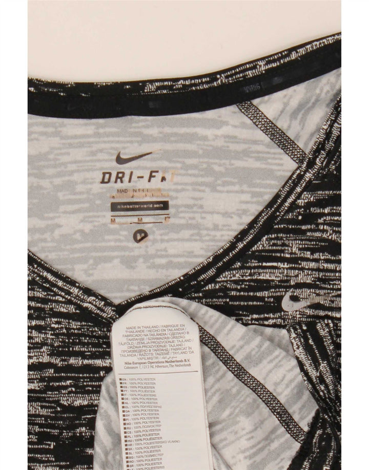 Tricou Nike Dri Fit pentru femei Top UK 12 Medium Black Flecked Poliester