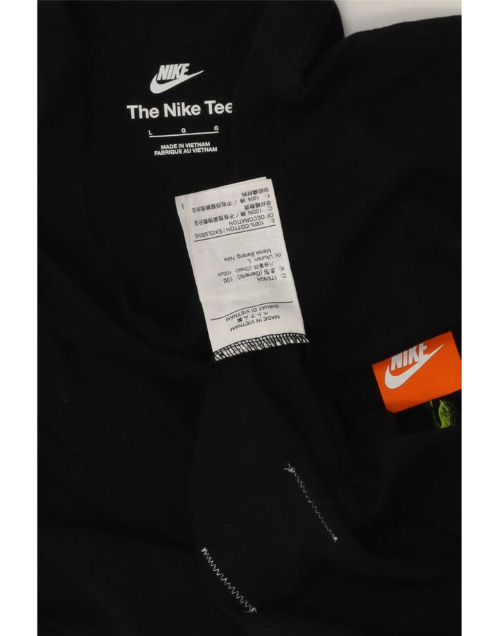 T-shirt grafica da uomo Nike Top grande in cotone nero