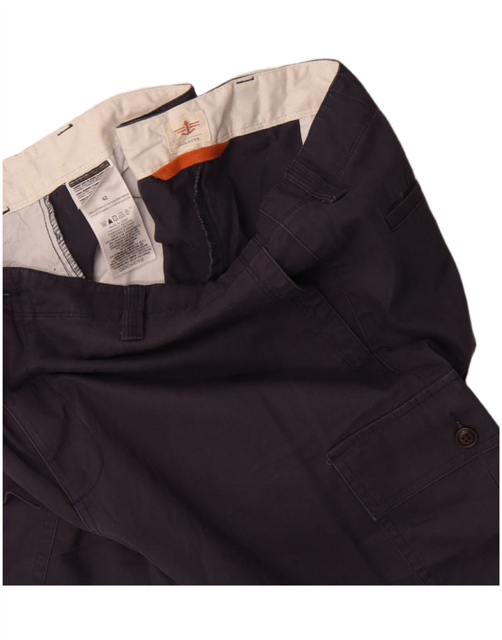 Dockers Mens Cargo Shorts W42 2XL Navy Blue Cotton