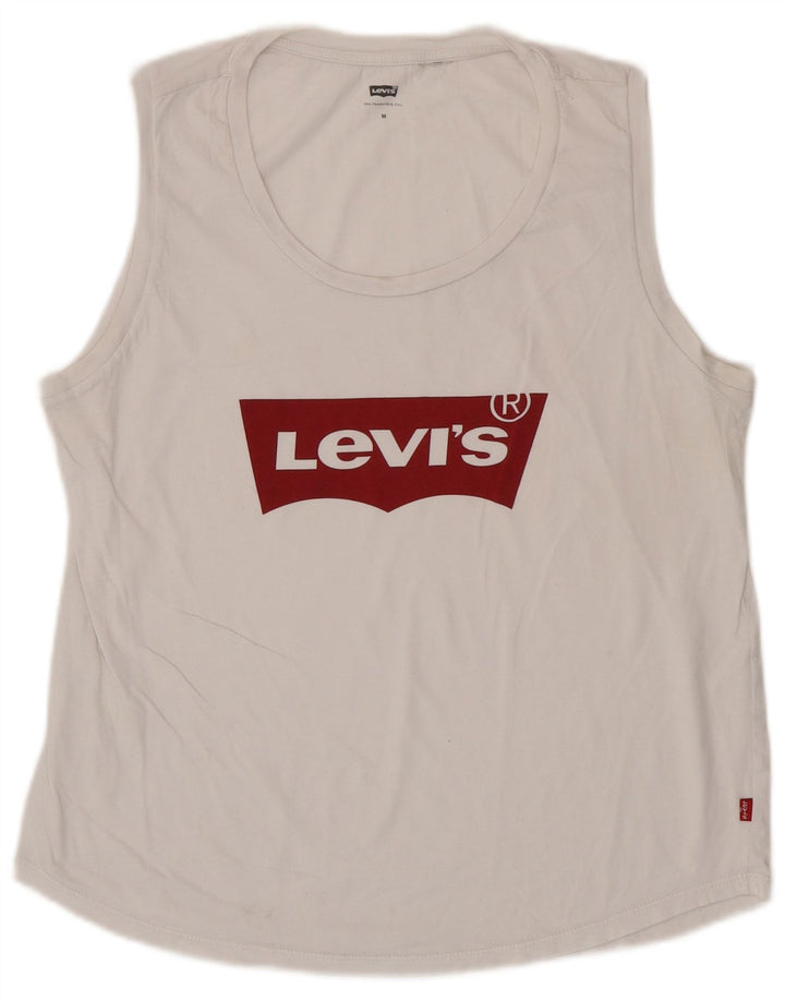 Levi's Dame Grafisk Vest Top UK 12 Medium White