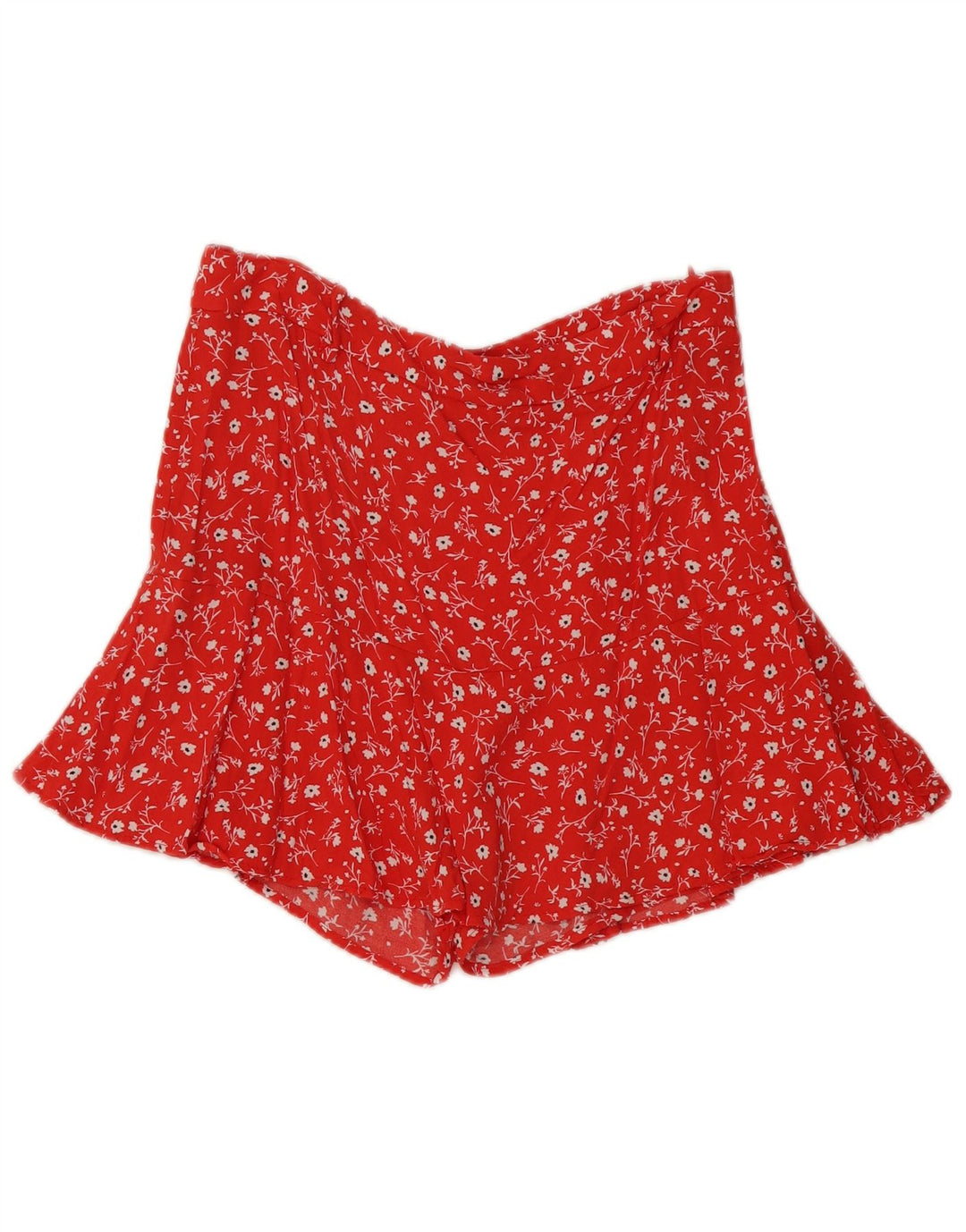 Gonna ZARA Donna UK 14 Grande Rosso Floreale