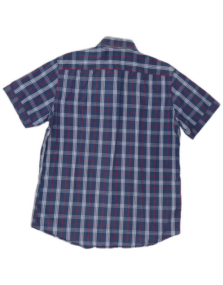 CARRERA Mens Regular Fit Short Sleeve Shirt Large Blue Check