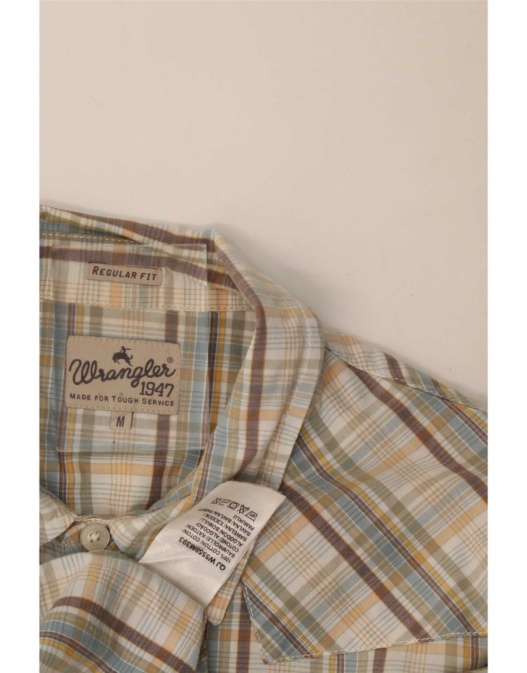 Wrangler Mens Short Sleeve Regular Fit Shirt Medium Multicoloured Check