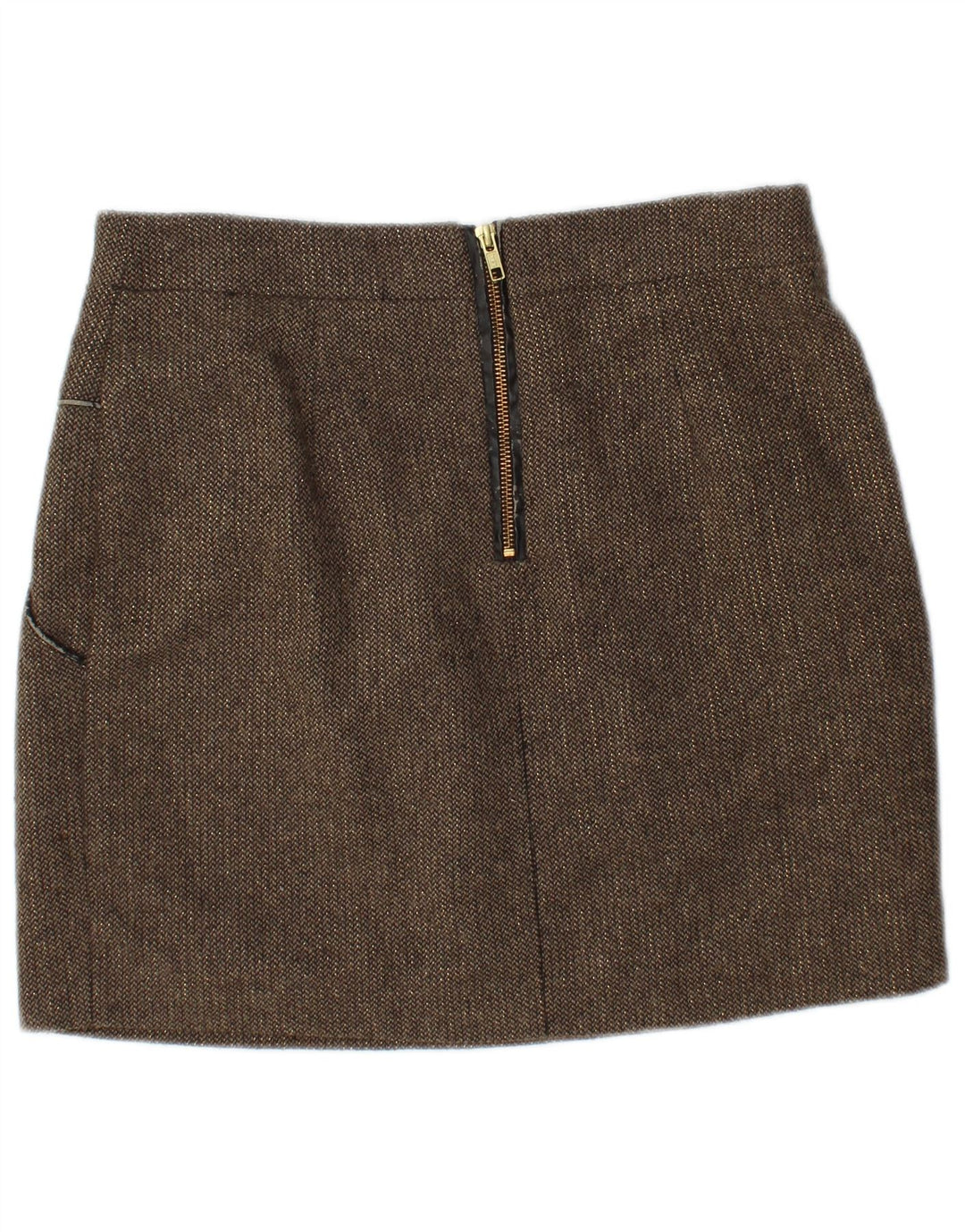 KOOKAI Damen Minirock EU 40 Medium W30 Braunes Polyester